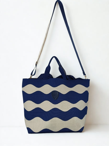 Borsa Blauer knitted tote bag con tracolla regolabile