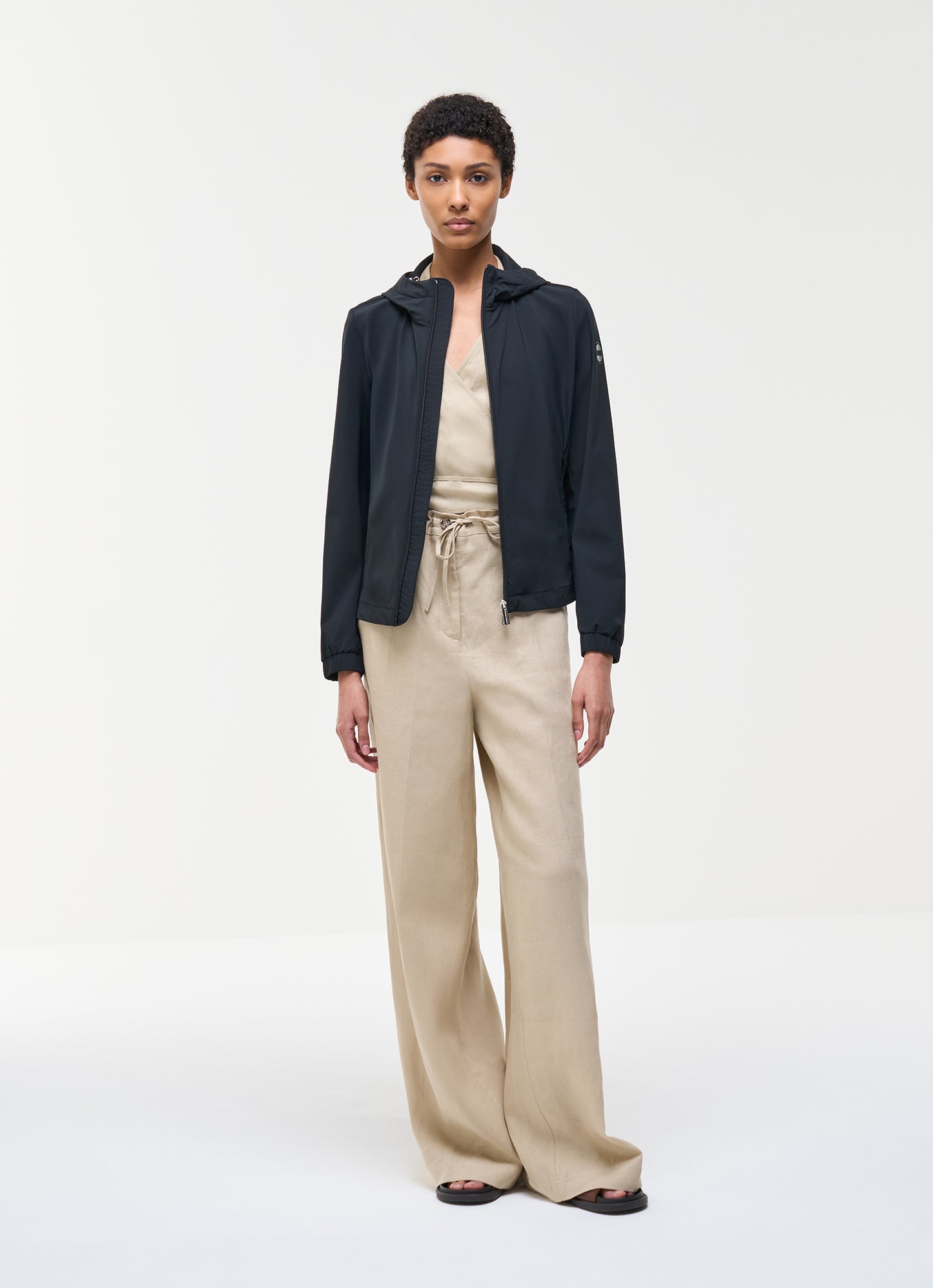 Colmar Damen-Stretchjacke 1914, Schwarz mit Kapuze