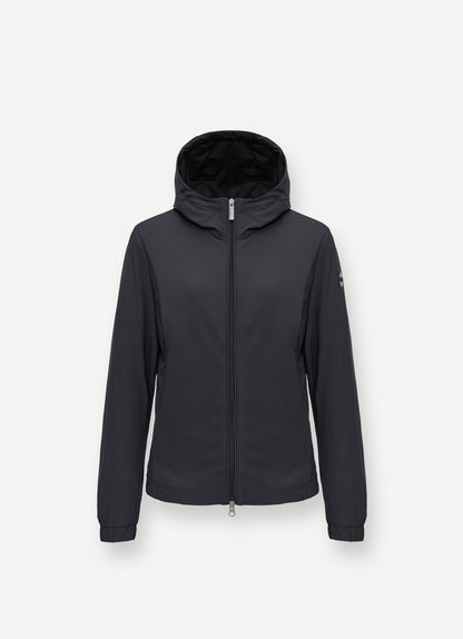 Colmar Damen-Stretchjacke 1914, Schwarz mit Kapuze