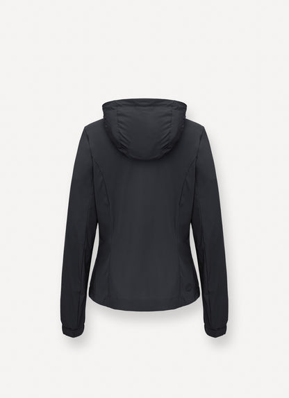 Colmar Damen-Stretchjacke 1914, Schwarz mit Kapuze