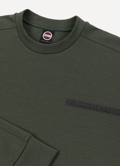 Colmar Felpa Uomo Girocollo 6126 Verde con Logo