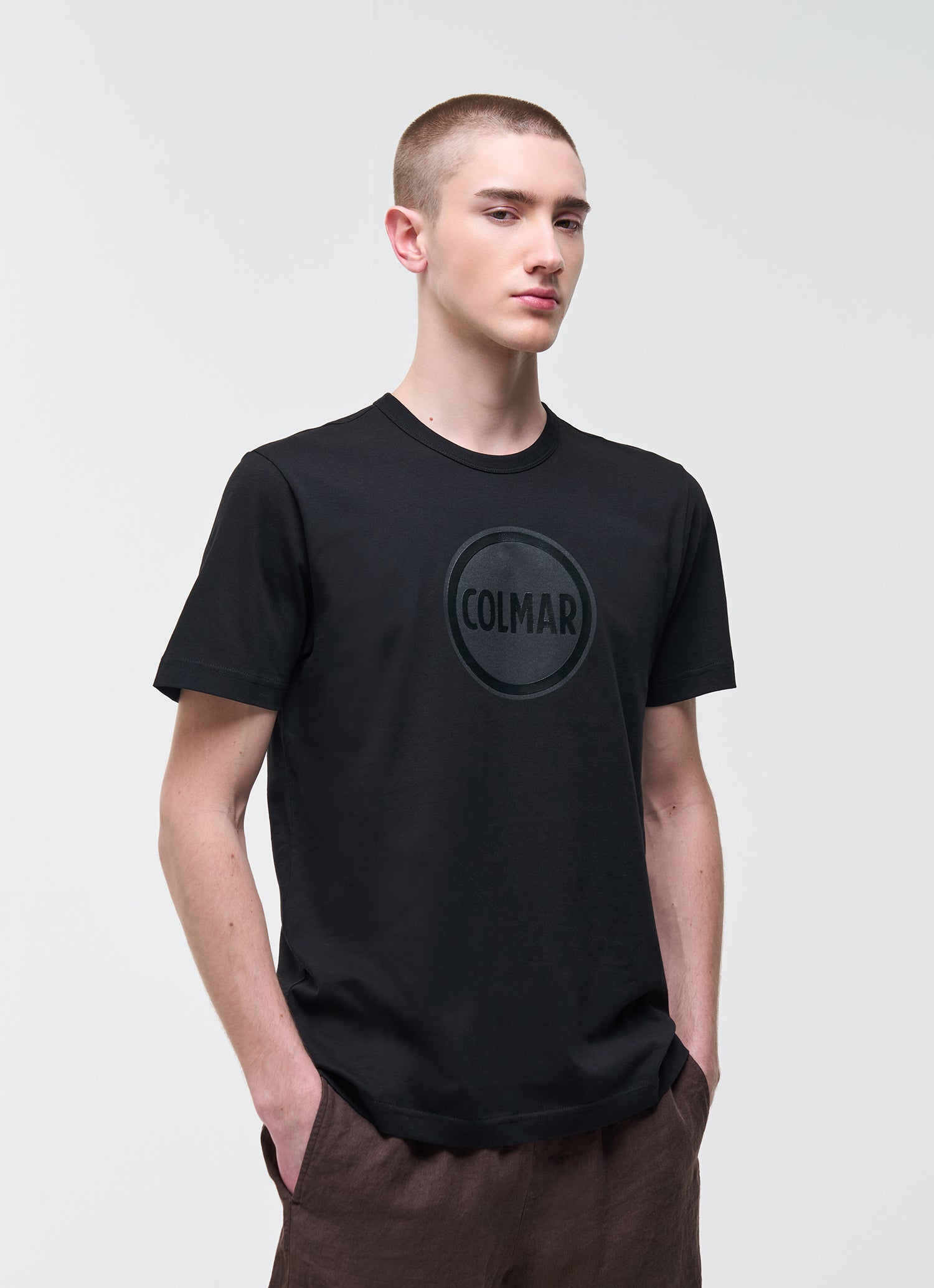 t-shirt uomo Colmar Originals girocollo cotone nero