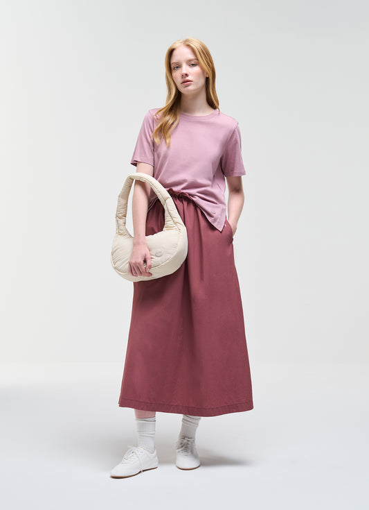 t-shirt Colmar donna rosa indossata outfit completo