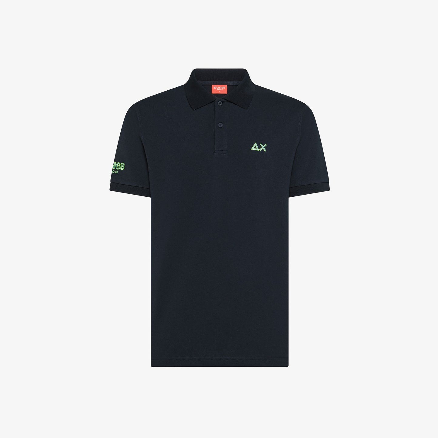 polo uomo sun68 blu navy piquet cotone
