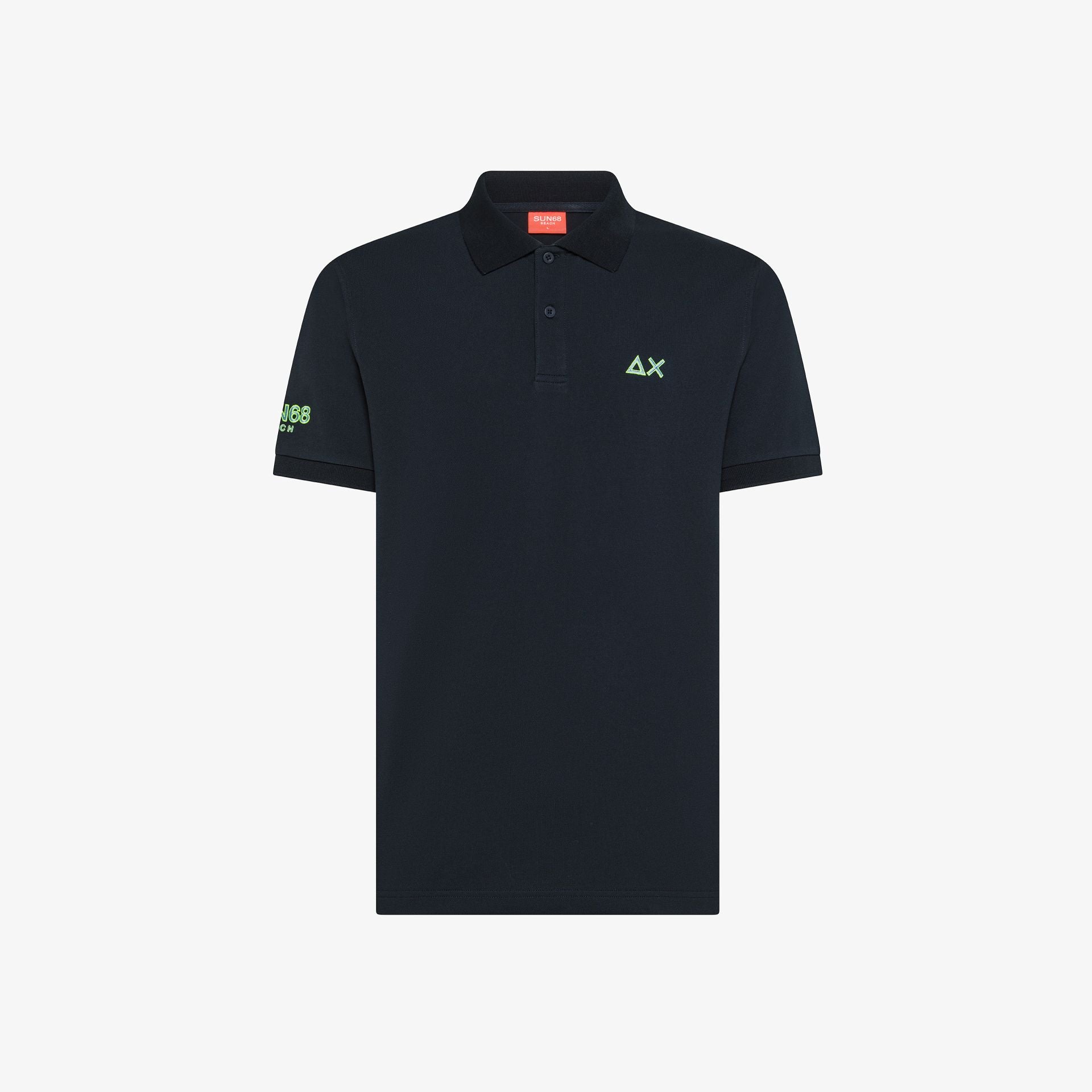 polo uomo sun68 blu navy piquet cotone