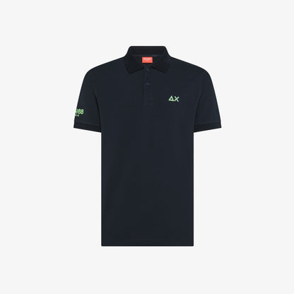 polo uomo sun68 blu navy piquet cotone