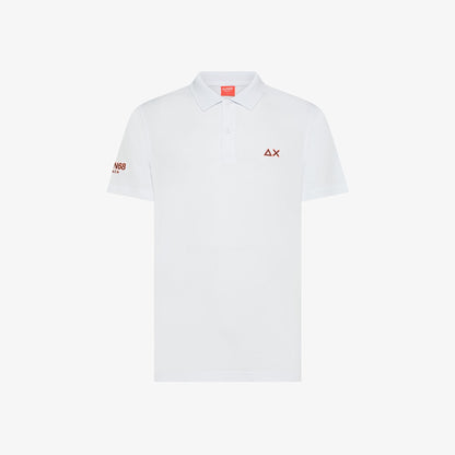 polo uomo sun68 bianca jersey cotone