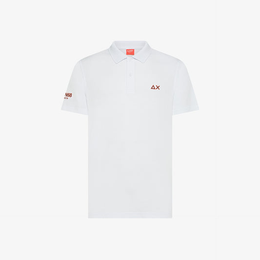 polo uomo sun68 bianca jersey cotone