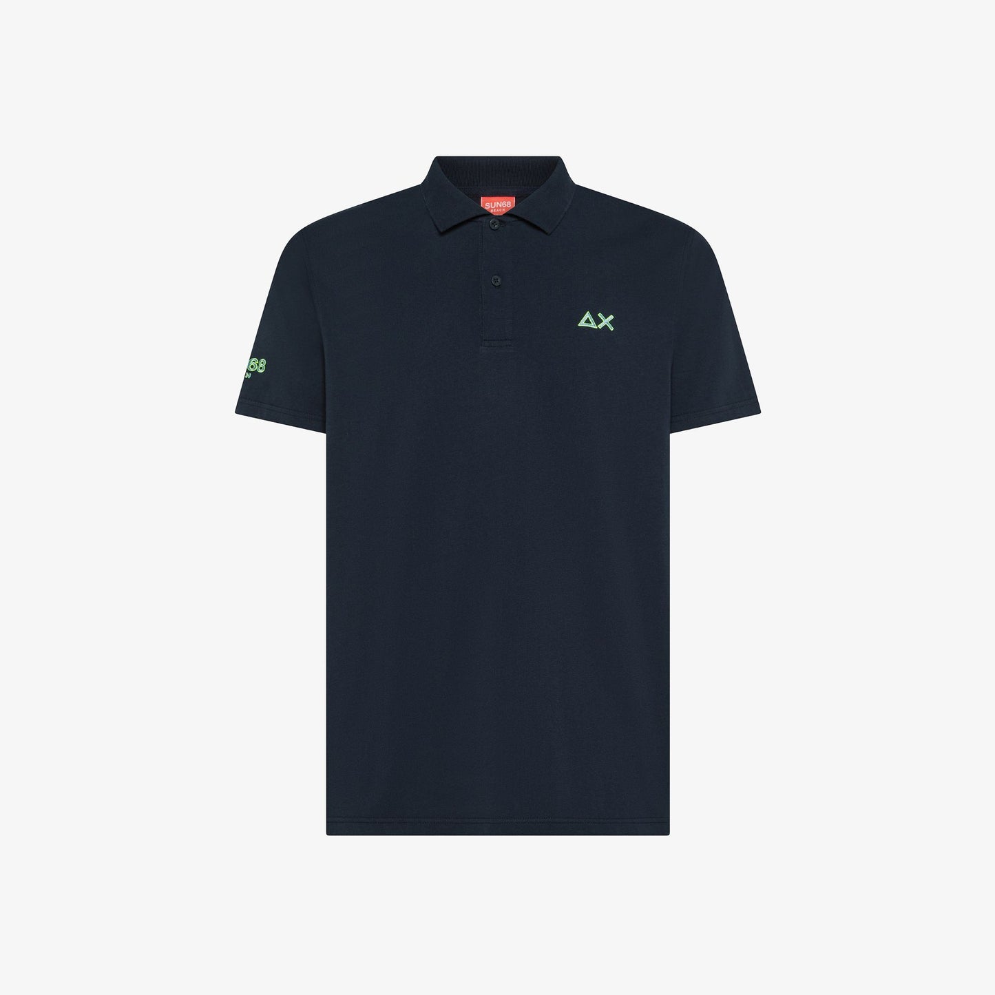 polo uomo sun68 blu navy jersey cotone