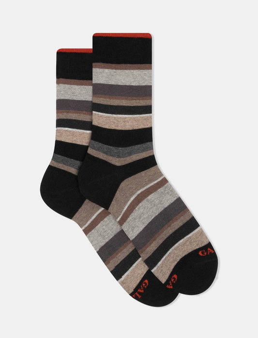 Gallo women's socks short multicolor stripe