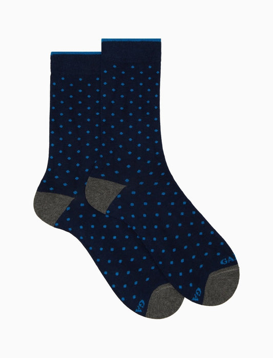 Gallo calze uomo corte cotone royal fantasia pois AP10301412860