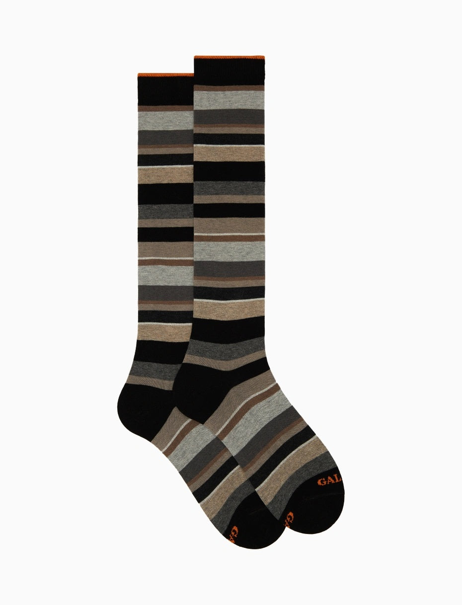 Gallo men's socks long multicolor stripes