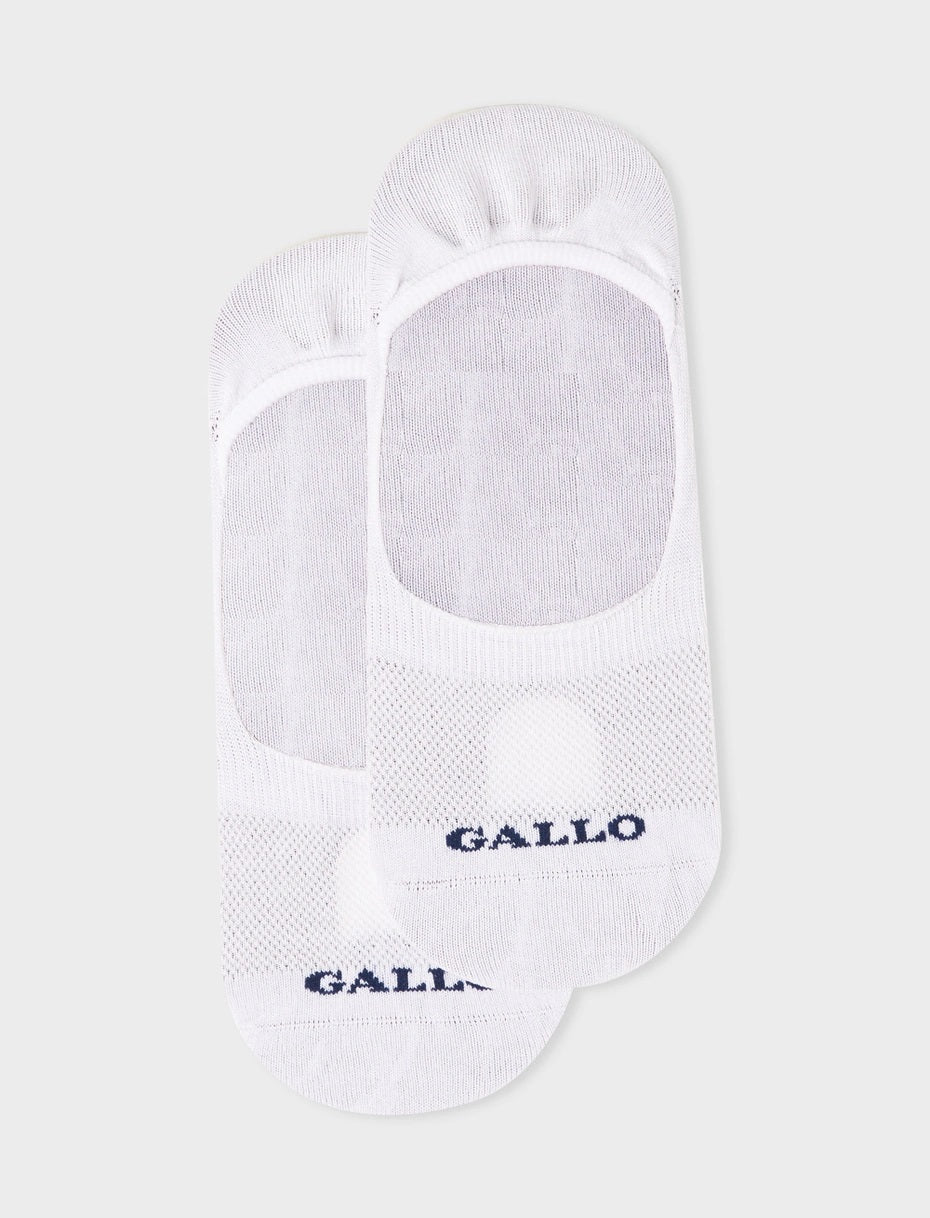 Gallo Men's insoles in solid white cotton 