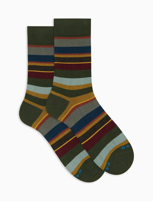 Gallo calze uomo corte cotone azzurro righe multicolor
AP506361 32406
