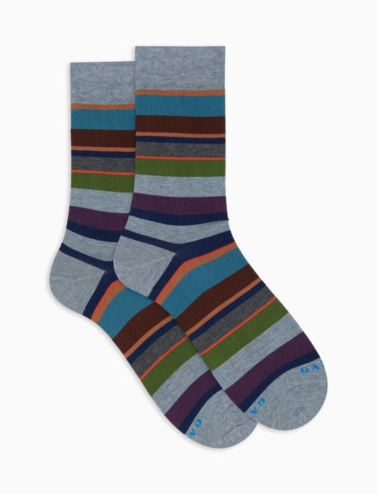 Gallo calze uomo corte cotone azzurro righe multicolor
AP506361 32668
