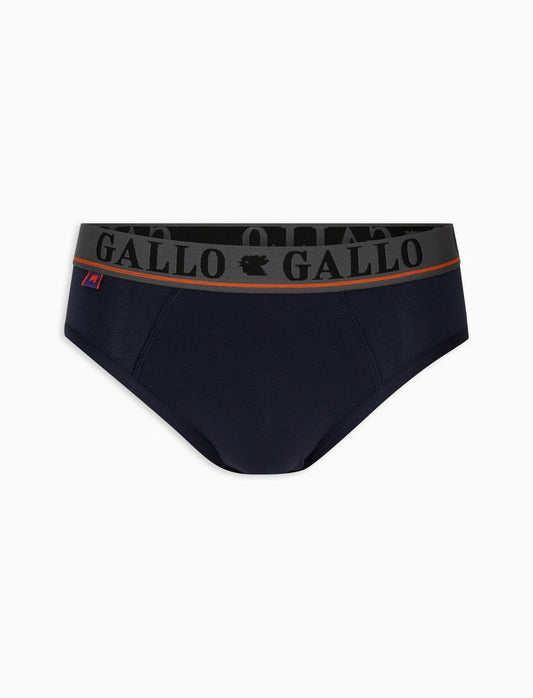 Gallo Slip basico intimo cotone blu tinta unita