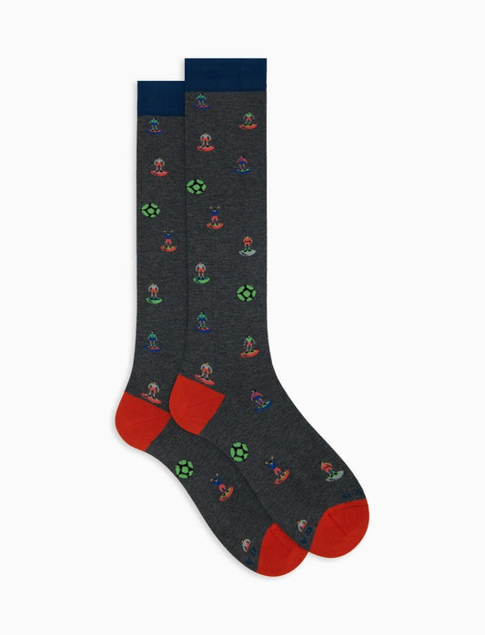 Gallo calze uomo lungo leggero fantasia gioco calcio