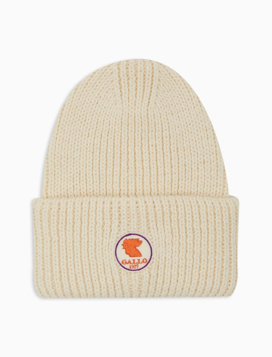 Gallo Berretto con risvolto unisex bianco a coste tinta unita

cappello uomo / cappello donna