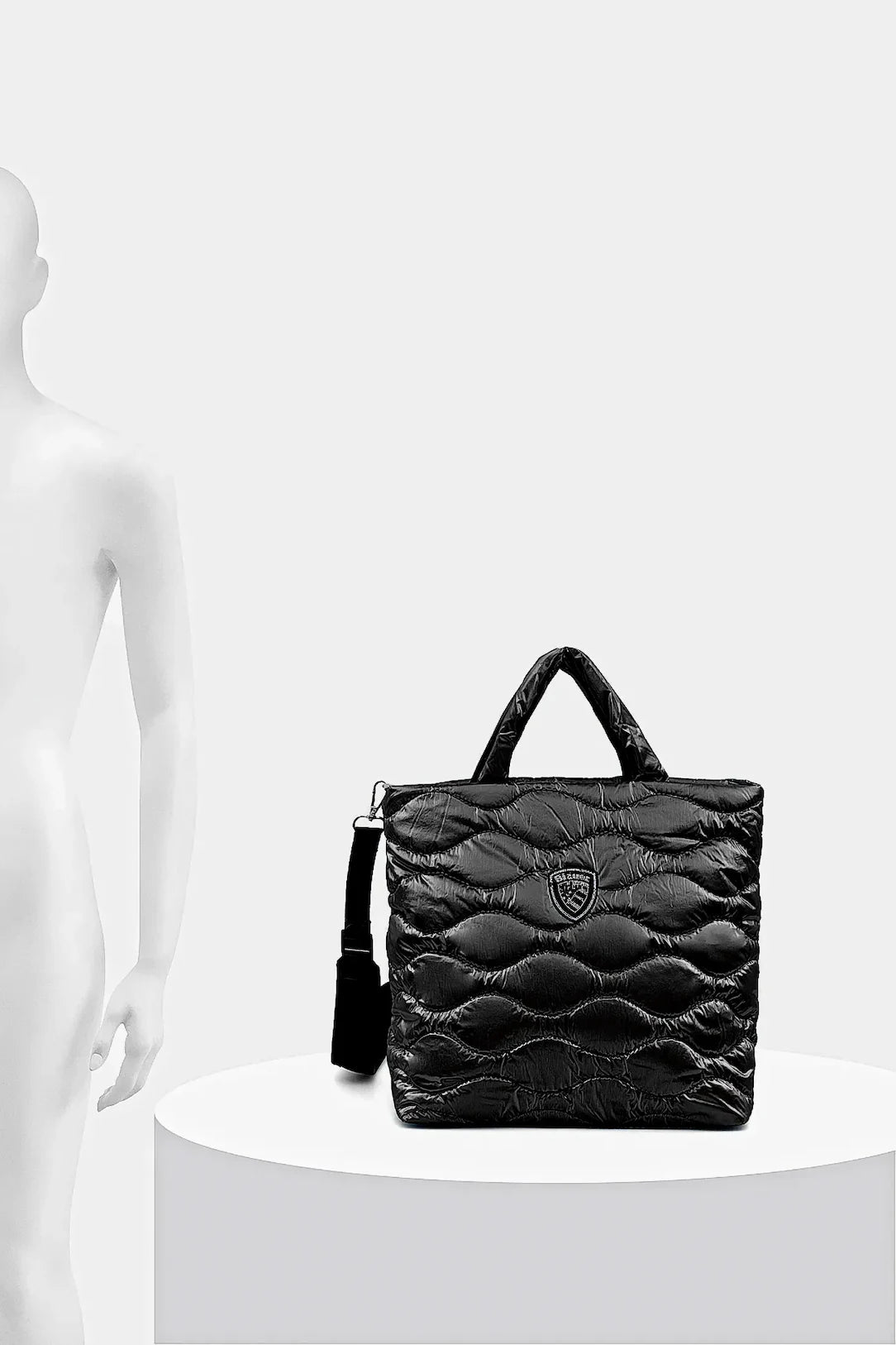 Blauer borsa donna padded nylon shopping bag