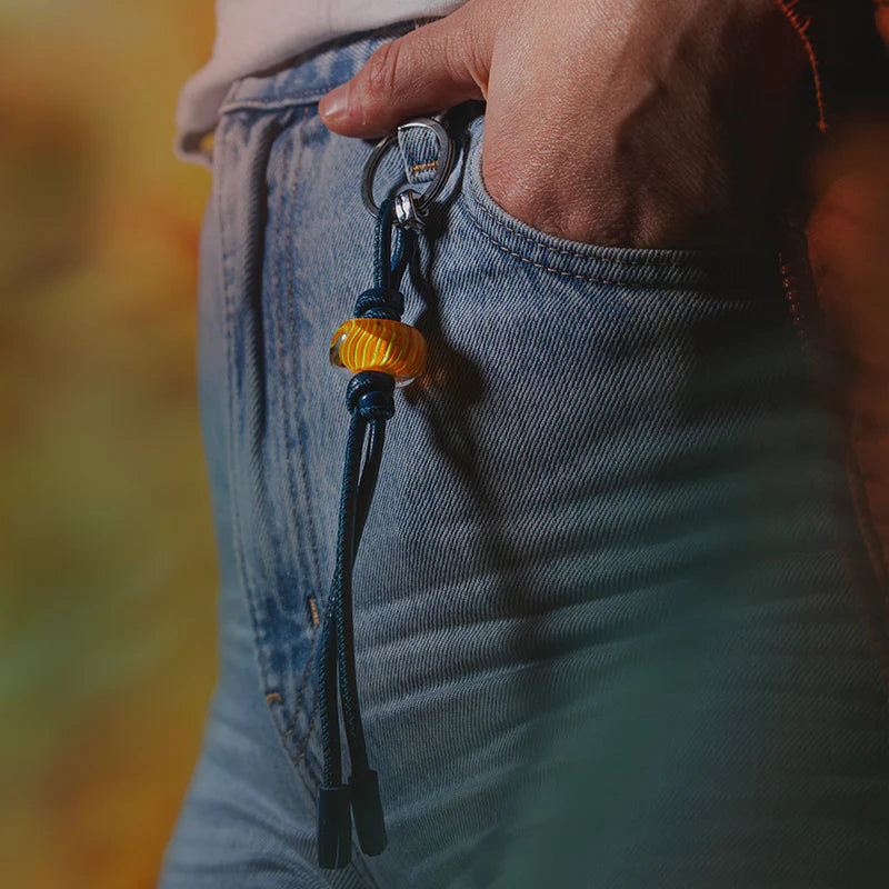 Portachiavi Aua Boqueria di Notte Giallo - Gioiello Artigianale Puglia