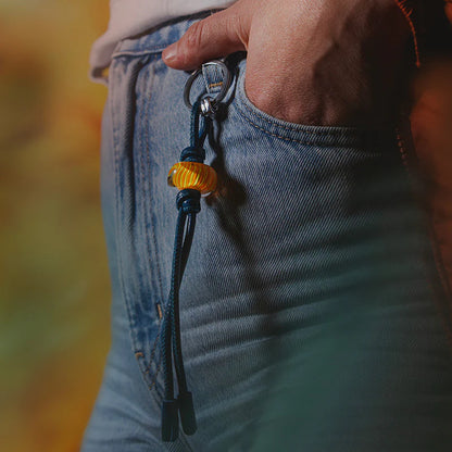 Portachiavi Aua Boqueria di Notte Giallo - Gioiello Artigianale Puglia