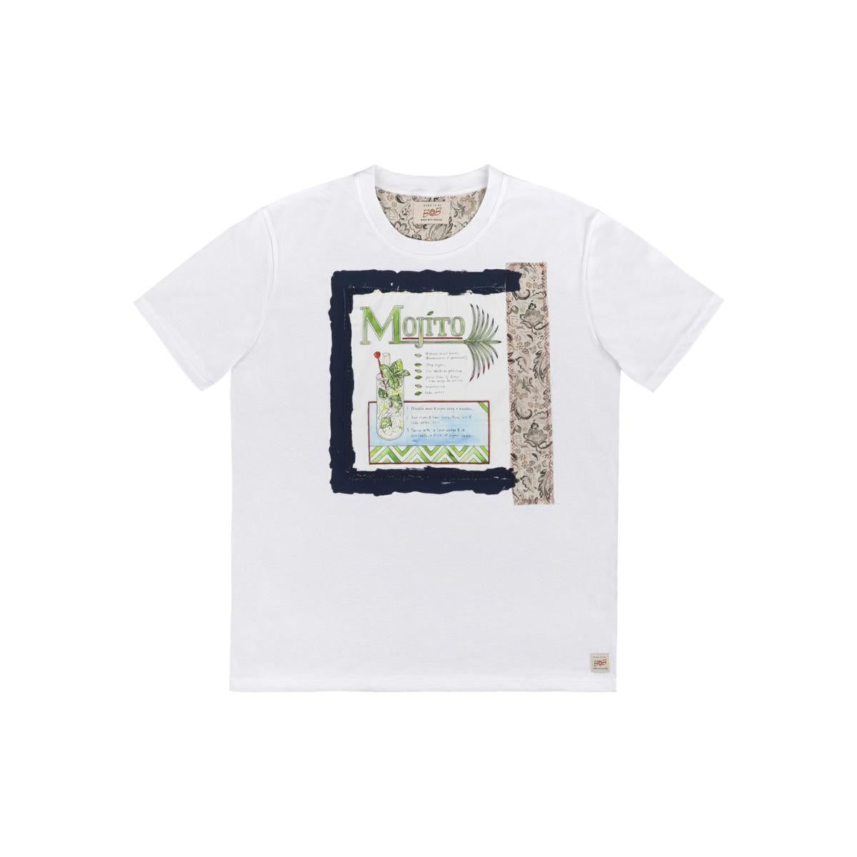 Bob T-shirt uomo in cotone lavorata
