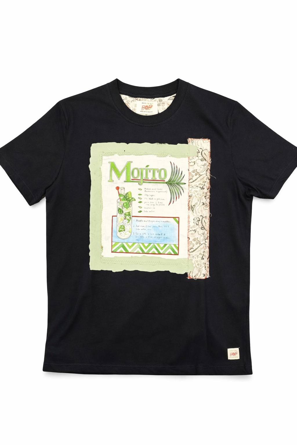 Bob T-shirt uomo in cotone lavorata