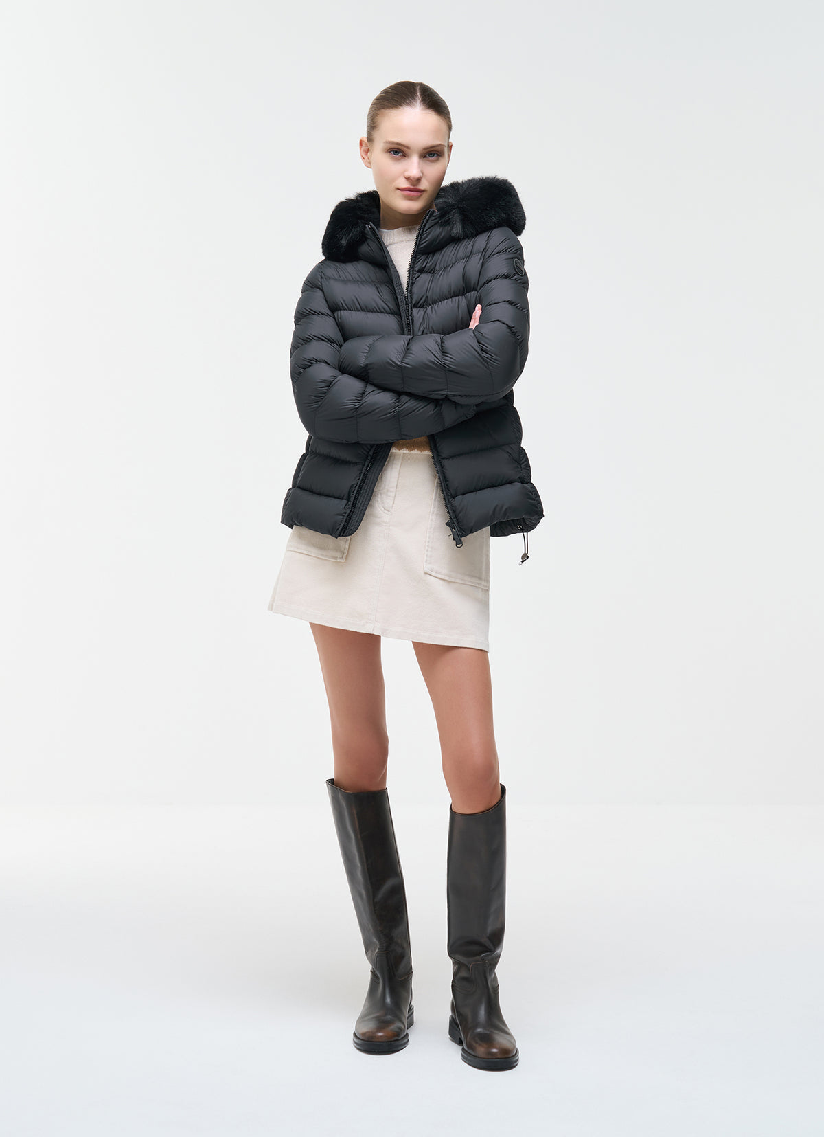 Colmar Piumino donna opaco con pelliccia sintetica 22000039E 2XX 99