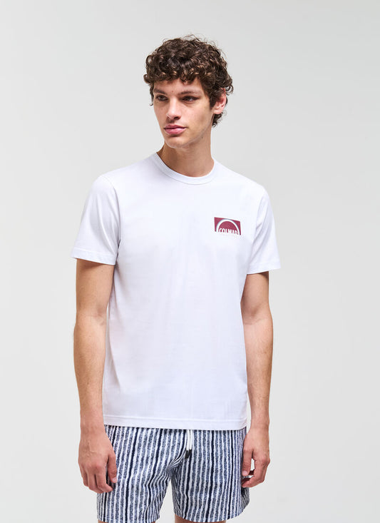 Colmar T-shirt uomo 7547 white con logo sul petto