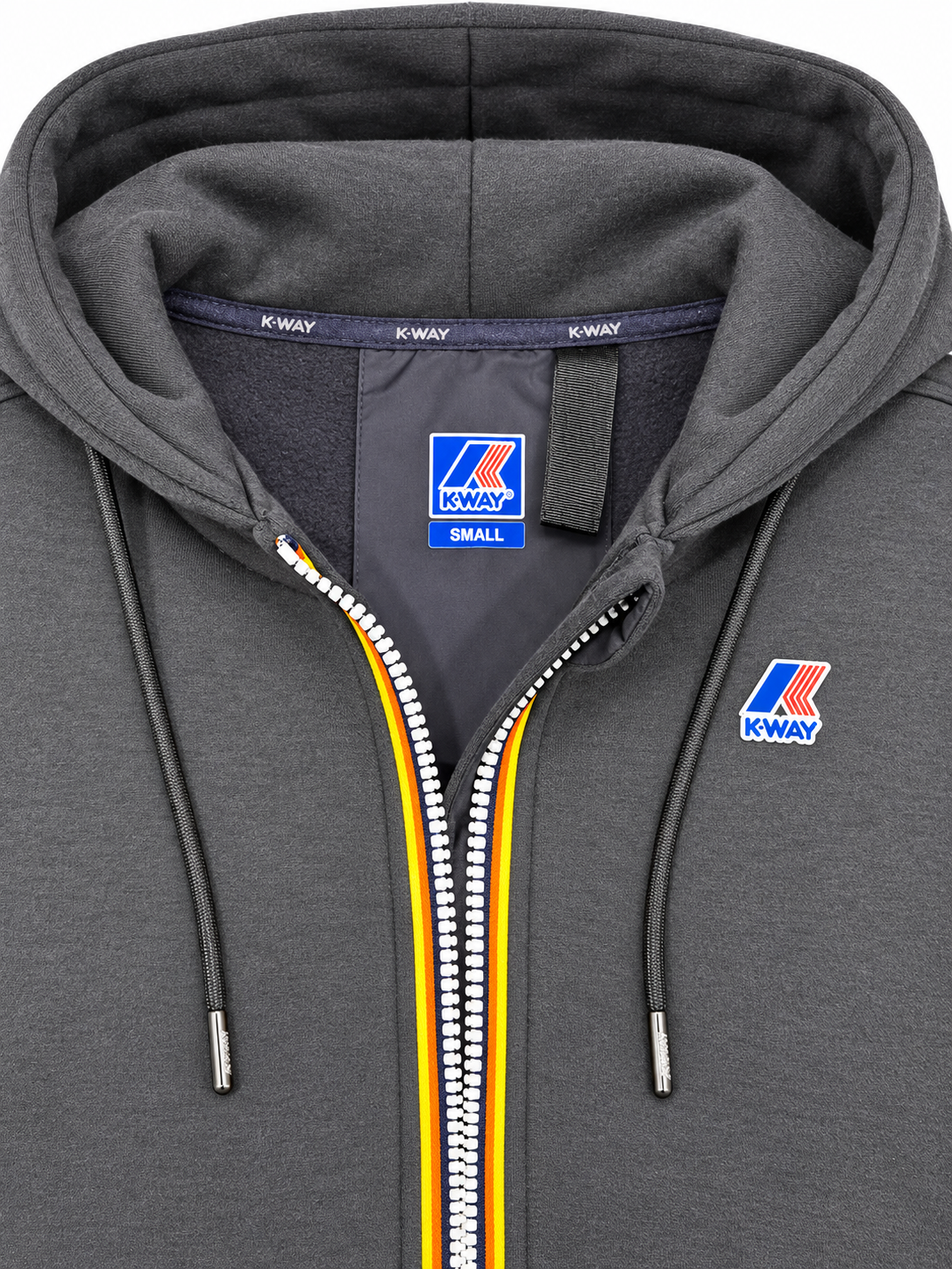 K-way felpa donna con cappuccio e zip Lara Brushed pc - Black pure K8148KW-USY - immagine 3