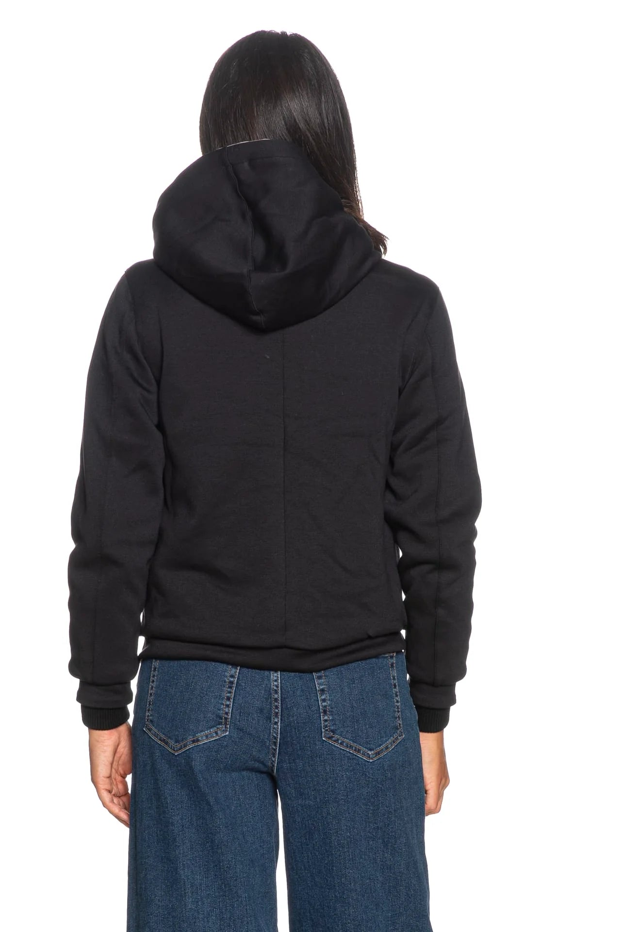 K-Way Giubbotto Donna Deva Light Spacer Fur Double W Da Donna Nero Grigio Medio K31452W-DBT
