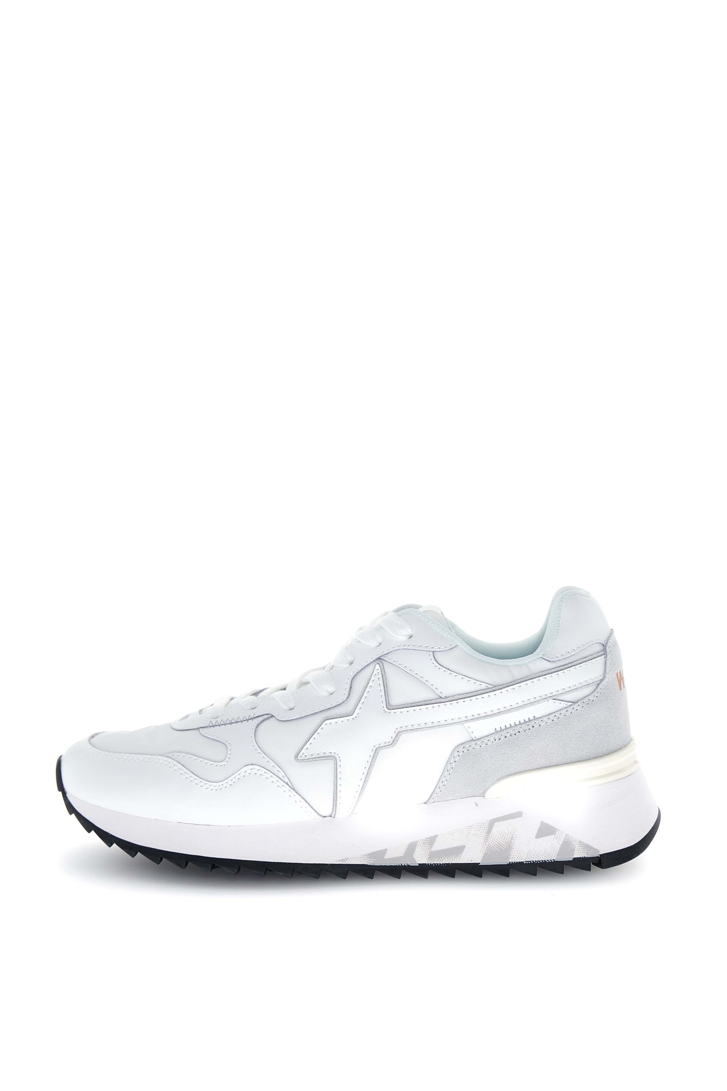 Sneakers uomo W6YZ YAK bianche vista laterale