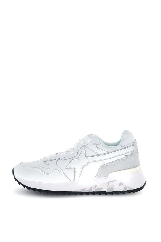 Sneakers uomo W6YZ YAK bianche vista laterale