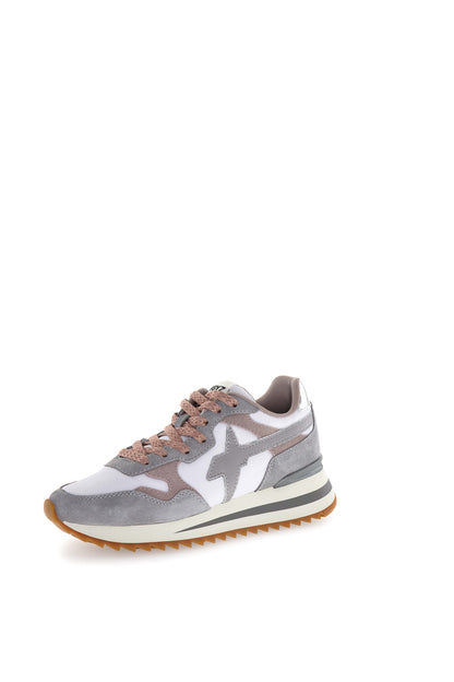 W6yz scarpe donna Home  YAK-W. - Sneakers in tessuto tecnico e suede White - Grey. 2016528233B46