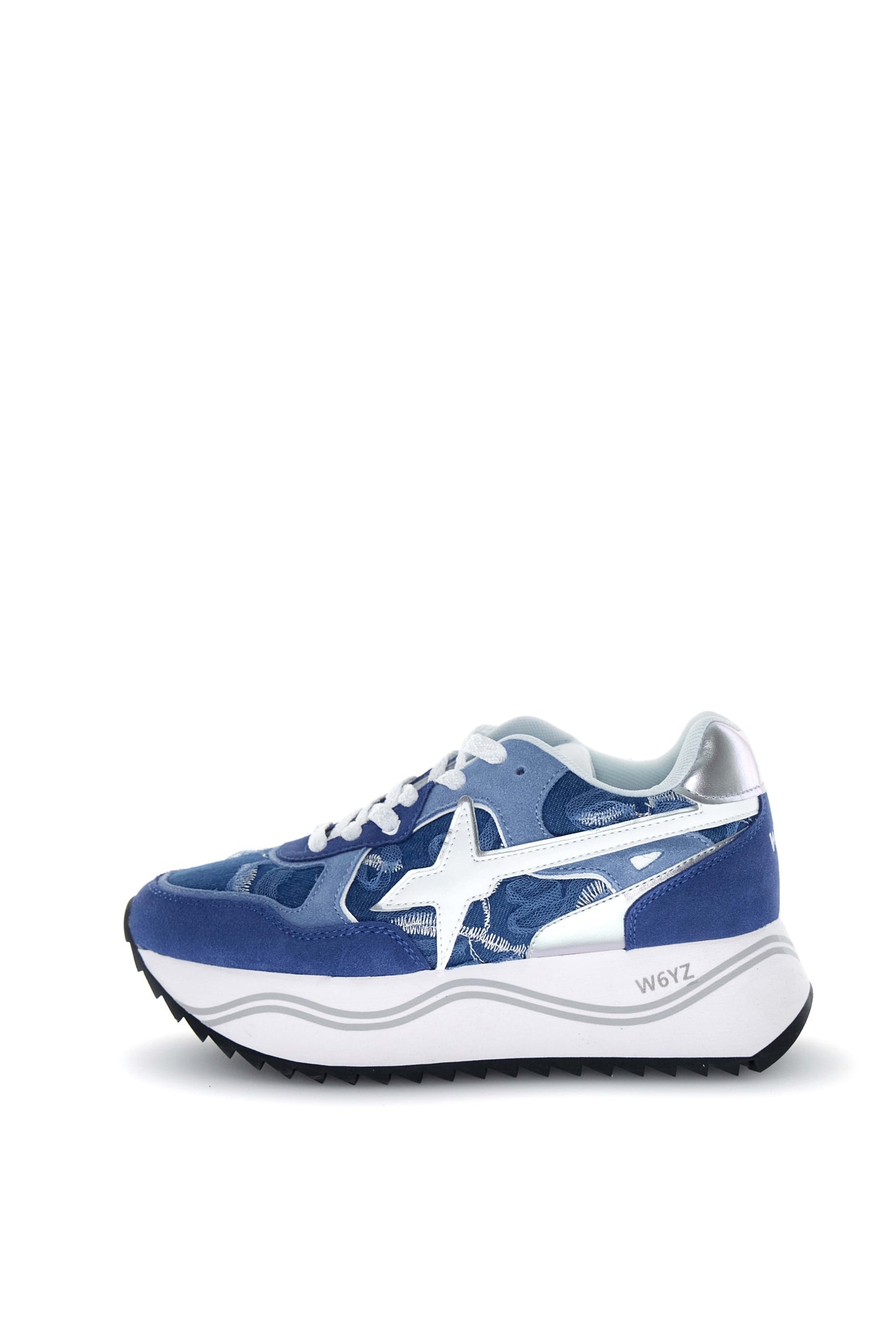 sneakers donna W6YZ Deva blu vista laterale