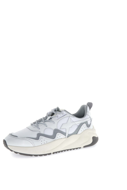 W6yz men's shoes mod FLIK suede nylon white - grey
 2019458041N14