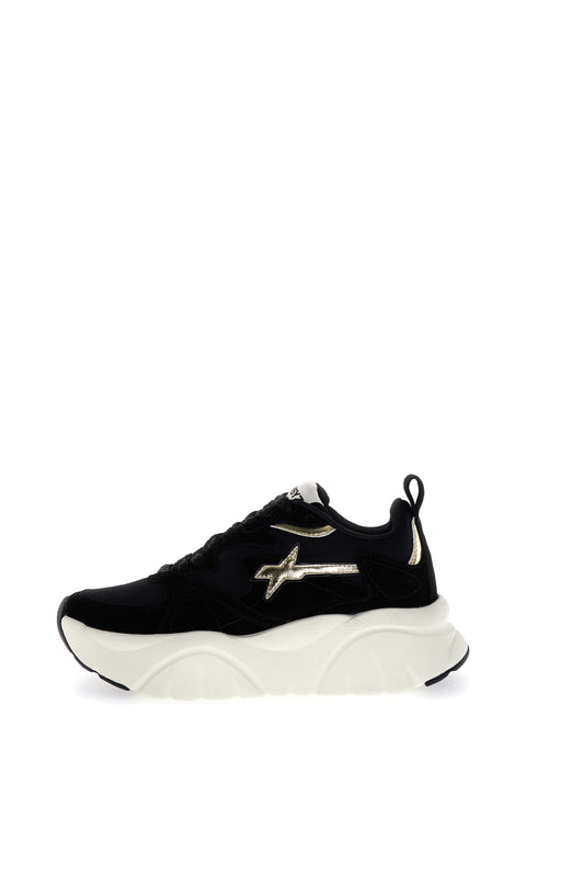 W6yz scarpe donna AVA-w suede nylon Black 20019469010A01.