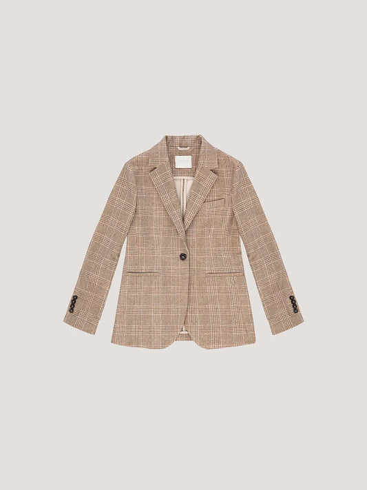 Circolo 1901 Women's Slim Long Prince of Wales Jacket