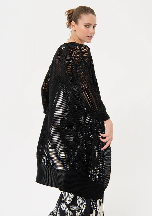 Fracomina knitted cardigan black maglia donna