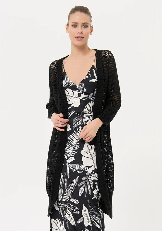 Fracomina knitted cardigan black women's sweater 