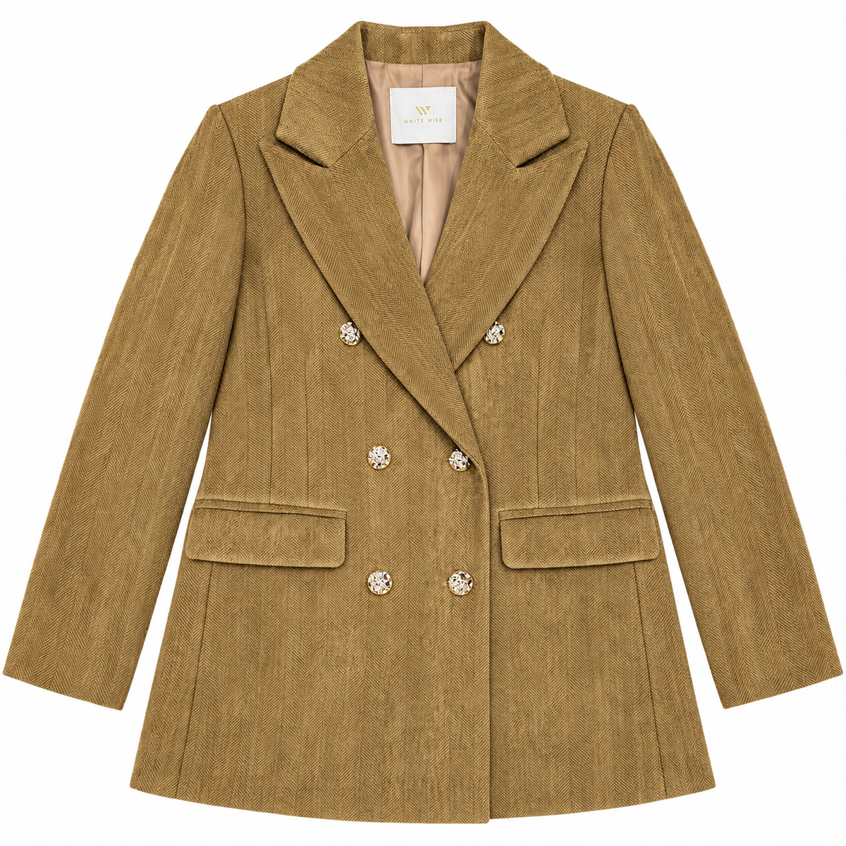WHITE WISE giacca donna doppiopetto con resca WW21554 - immagine 1