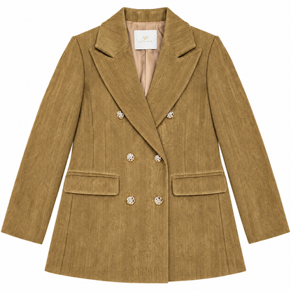 WHITE WISE giacca donna doppiopetto con resca WW21554 - immagine 1