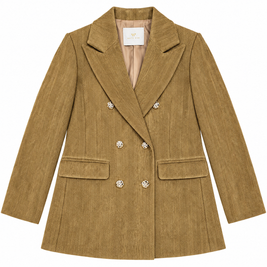 WHITE WISE giacca donna doppiopetto con resca WW21554 - immagine 1