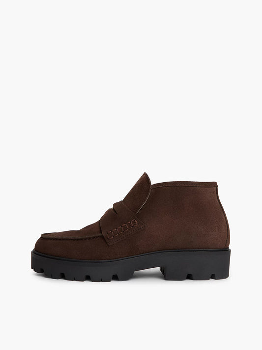 Tommy Hilfiger scarpe donna Polacchini in pelle scamosciata con logo TH FW0FW09680GUG