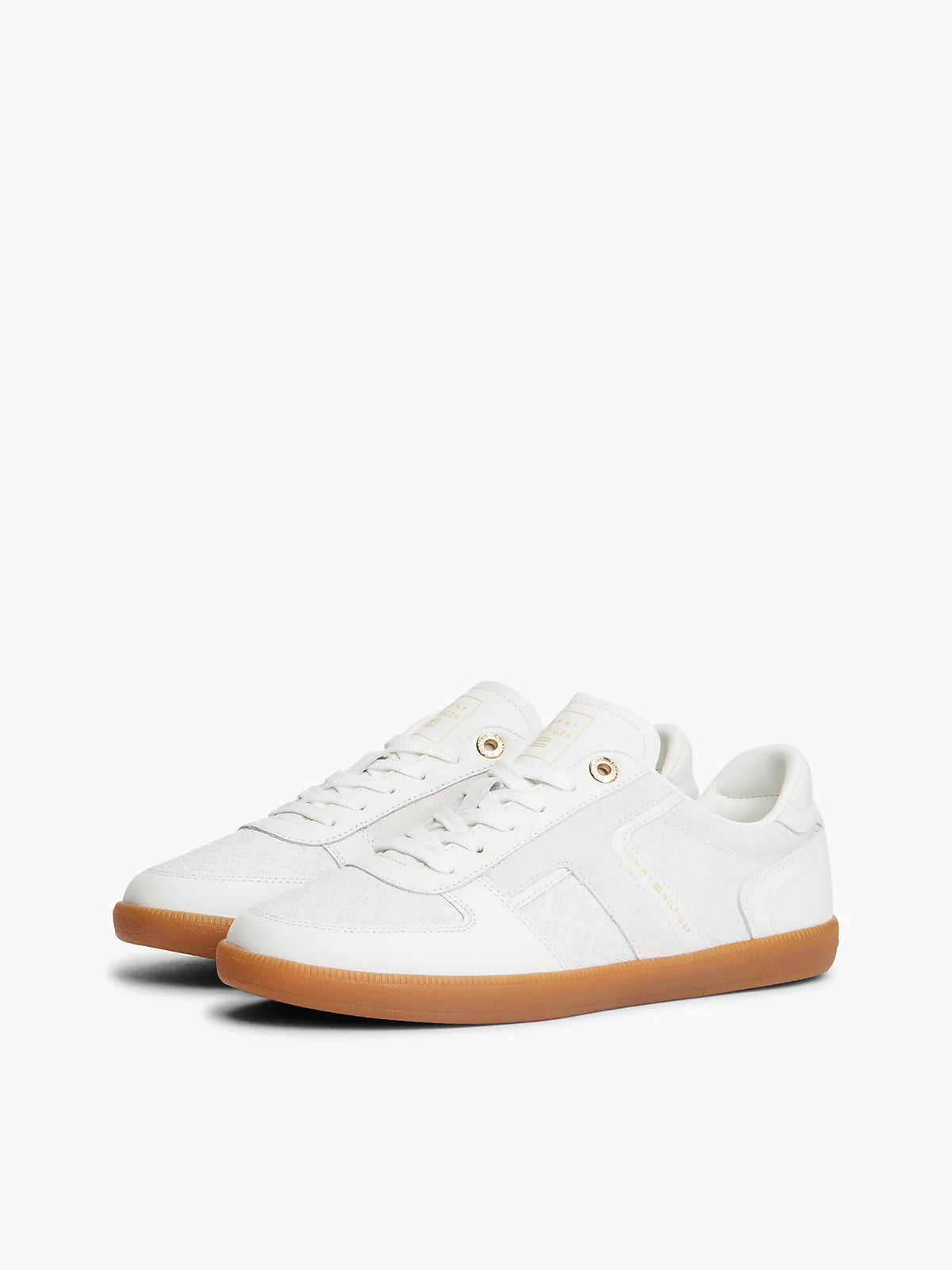 Tommy Hilfiger scarpe donna Sneakers TH Tribeca in pelle con monogrammi TH in rilievo FW0FW09691YBL - immagine 2