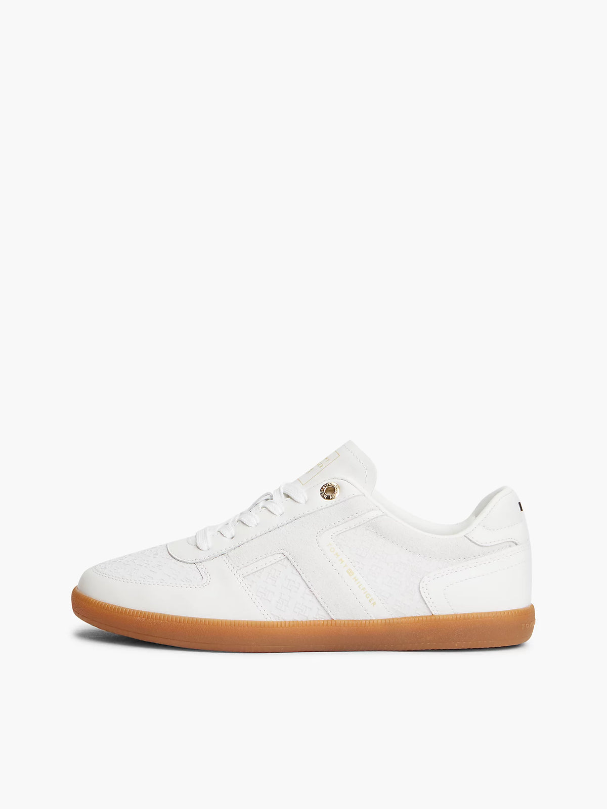 Tommy Hilfiger scarpe donna Sneakers TH Tribeca in pelle con monogrammi TH in rilievo FW0FW09691YBL - immagine 1