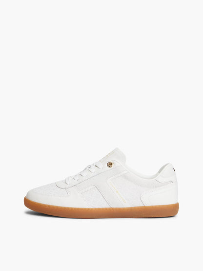 Tommy Hilfiger scarpe donna Sneakers TH Tribeca in pelle con monogrammi TH in rilievo FW0FW09691YBL - immagine 1