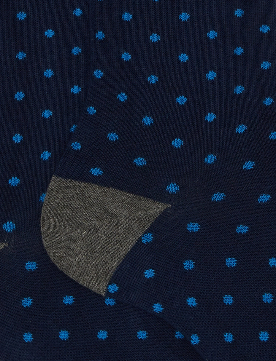 Gallo calze uomo corte cotone royal fantasia pois AP10301412860