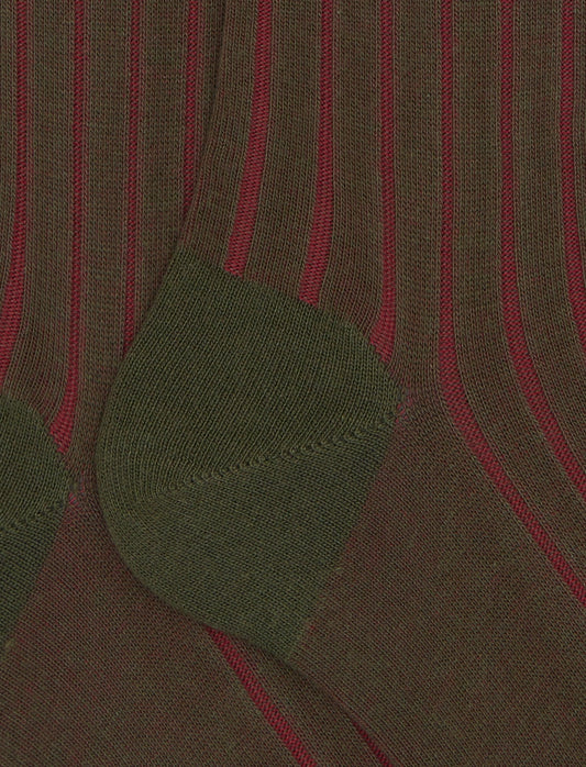 Gallo men's long socks in green cotton with wide ribs AP103411 32657