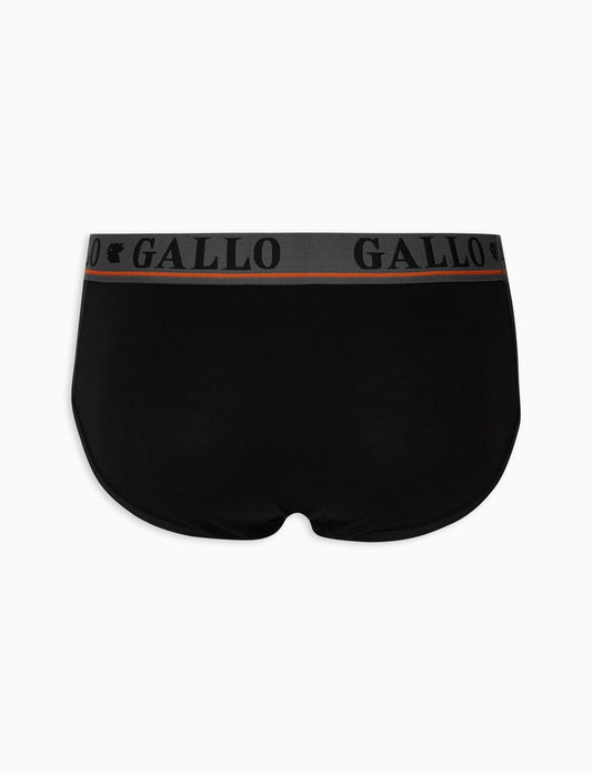 Gallo Basic Slips Unterwäsche, einfarbig schwarz, Baumwolle